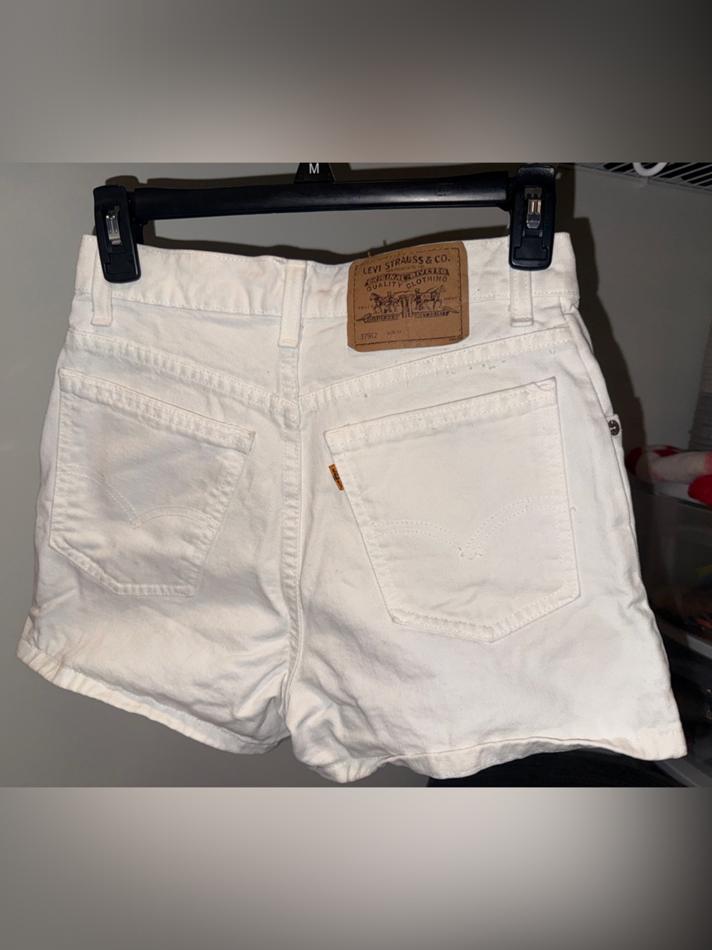 Levi's Off-White Denim Cutoff Shorts